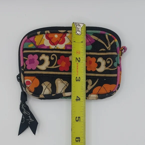 Vera Bradley Retired 2007 Quilted Suzani Single Pouch Zip Wallet With Pocket - Picture 9 of 11